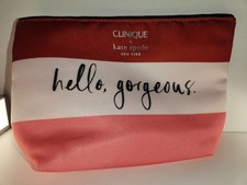 Kate Spade New York and Clinique red,white and pink cosmetic bag new