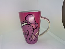 Large Size Ellie Elephant Mug Cuo 13cm Height Coffee Tea Purple Pink