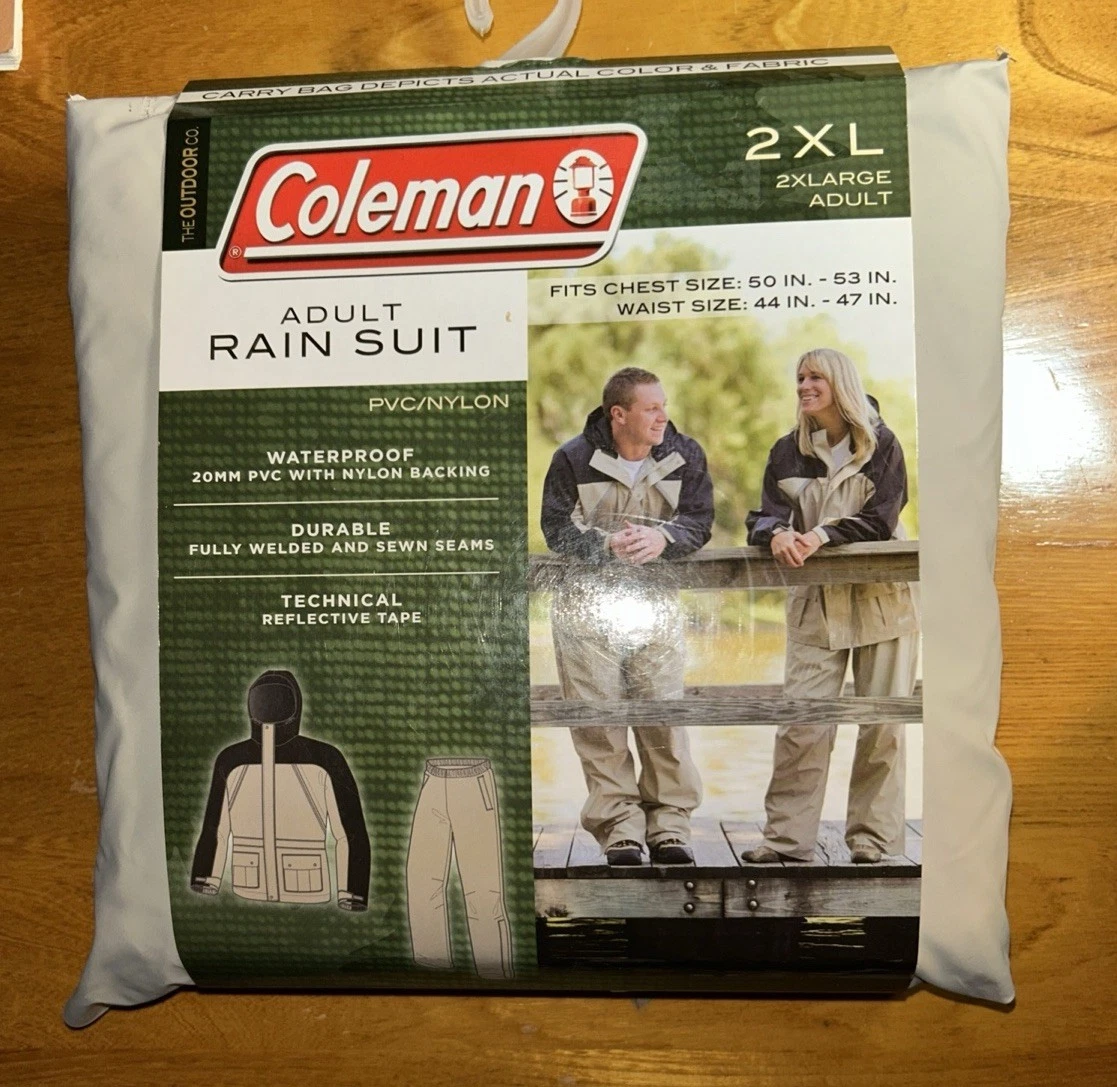Combinaison De Pluie Coleman Homme 2 Pièces – Veste 2XL Et Pantalon L – Gris Nylon (occasion)