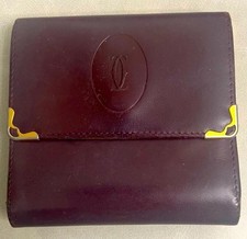 Pre Loved Women’s Authentic Cartier Leather Wallet In Burgundy Good Condition 🔥