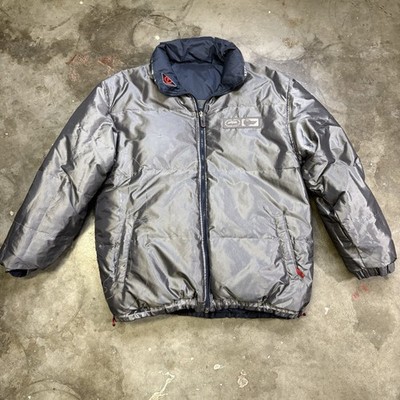 Vintage Ecko Unltd. Function Down Jacket Puffer Navy Blue Gray Reversible XL