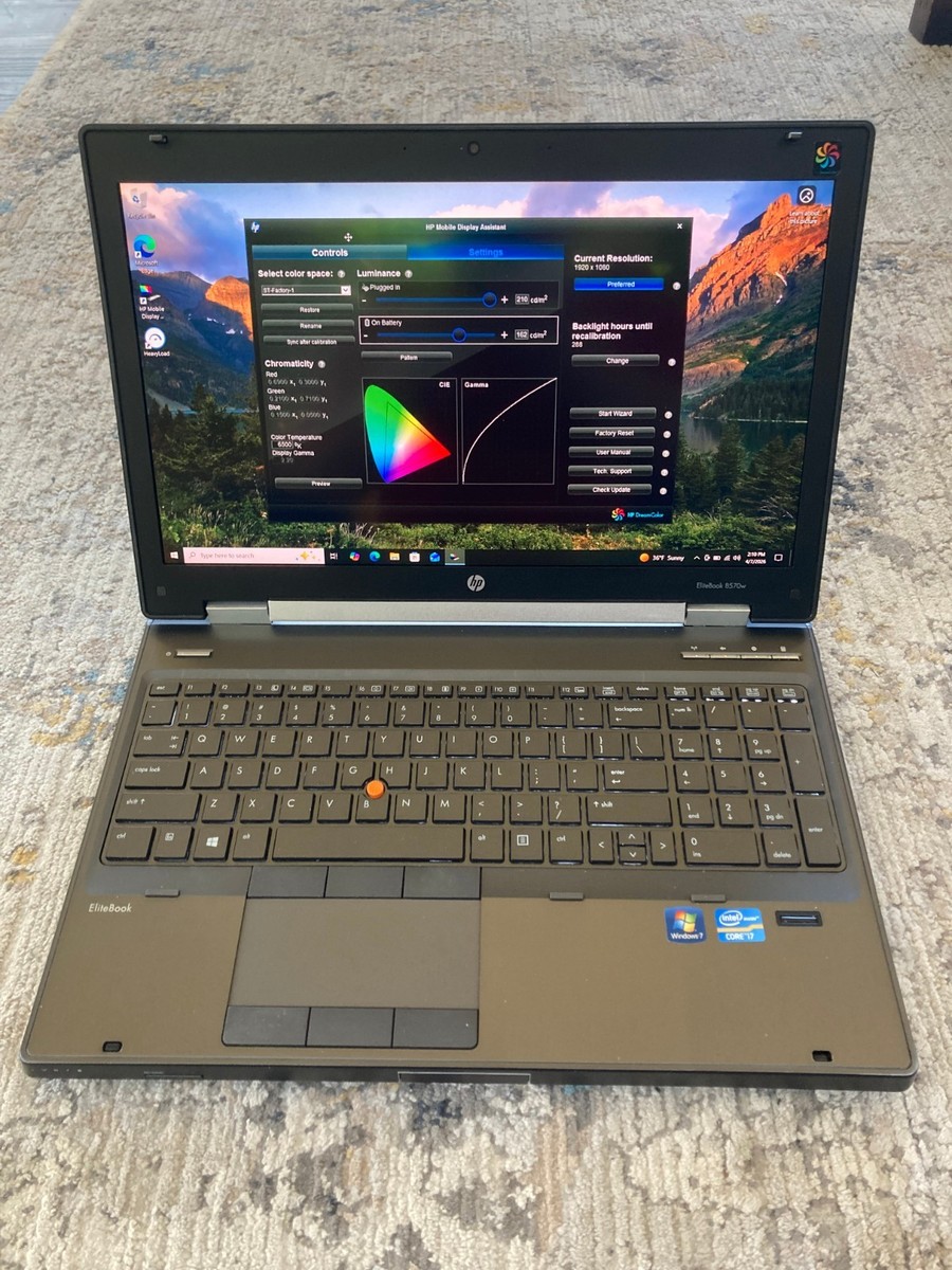 HP EliteBook 8570w DreamColor i7-3820QM/32GB/1TB SSD Webcam Nvidia