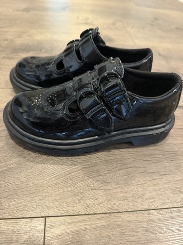 Dr Martens Junior 8065 Patent Mary Jane Shoes Black Girls Size 12 31903001