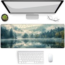 Gaming Mouse Pad, Mountain and Lake Mouse Pad, Desk Mat, Non-Slip Rubber Base...