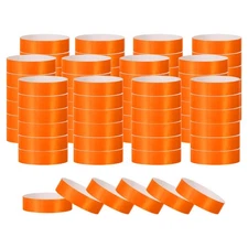 500 Pack Paper Wristbands for Events, Neon Party Concert Wrist Bands Orange