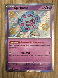 Spiritomb 158/091 SV Paldean Fates Shiny Rare Pokémon TGC - NM