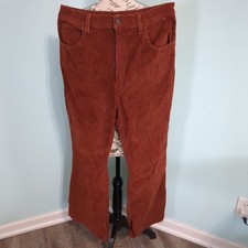 Levis Premium Womens Size 31 Burnt Red 70s High Rise Flare Leg Corduroy Pants