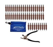 50 Each C1/8 Cleco Fasteners Made in USA with Cleco Pliers  Pouch