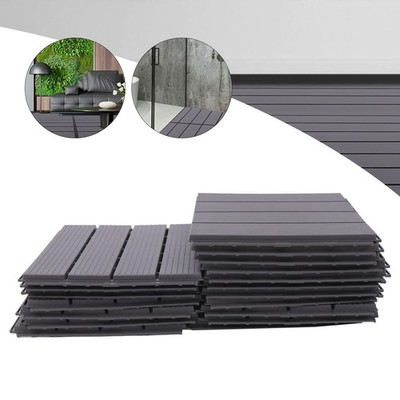 22Pcs Outdoor Patio Deck Tile Garden Flooring Interlocking Decking Tile 12*12 In