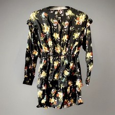 Ladies ZARA Black Multi Mix Print Dress Silky Feel RRP £35 Size S BNWT