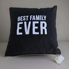 Primitives by Kathy "Best Family EVER Decorative Pillow Square 10 in x 10 in NWT