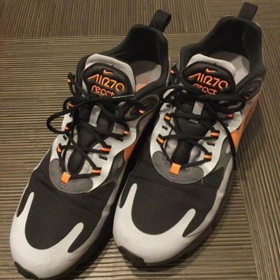 Men 10.0US Sneaker Nike Air Max 270 React Gray X Black Orange 28Cm