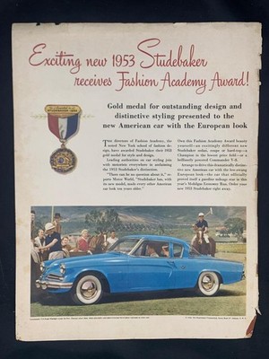 Magazine Ad* - 1953 - Studebaker Commander Regal Starlight Coupe