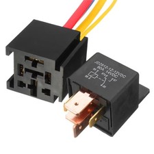 2 PCS Car Relay 4Pin DC 12V 80A Normally Open SPST with Relay Socket Plug 4 Wire