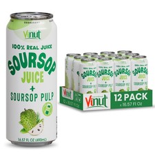 Soursop Juice 100 With Pulp No Sugar Added NFC 16.57 fl oz Pack 12