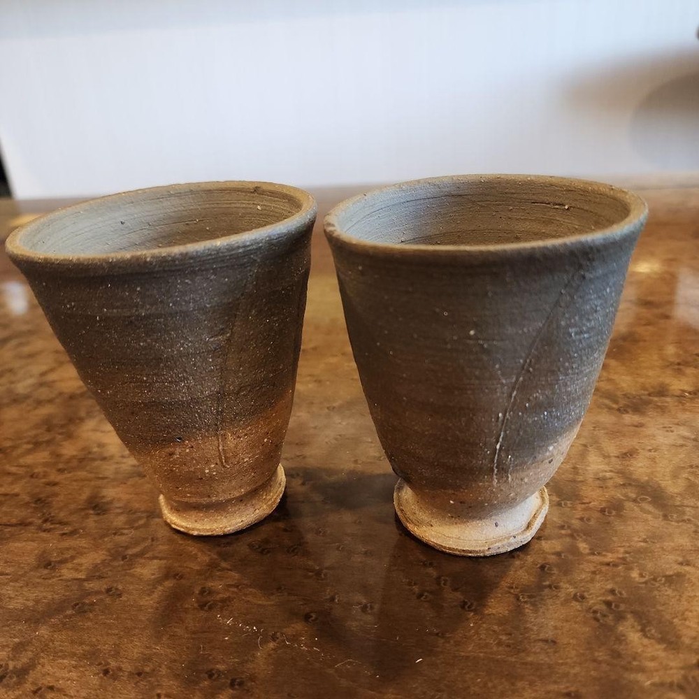 Cup Japanese Pottery of Bizen 10x8cm/3.93x3.14" set of 2 Cup Cup Cup Cup Cup Cup