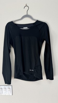 Marmot Shirt Womens Small Black Base Layer Outdoor Performance Basic Gorpcore