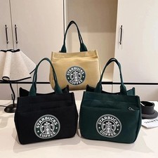 Starbucks Canvas Lunch Tote Bag Reusable for Women Work Travel