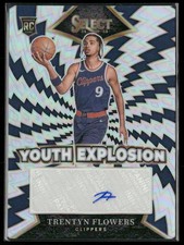 2024-25 Panini Select #YE-FLW Trentyn Flowers Youth Explosion Signatures