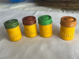 KODAK 35MM METAL FILM CANISTERS LOT OF 4