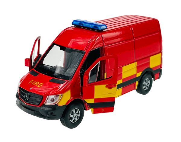 Welly MERCEDES-BENZ Sprinter Panel Van Feuerwehr 1:34 Die Cast Neu Im Kasten-image