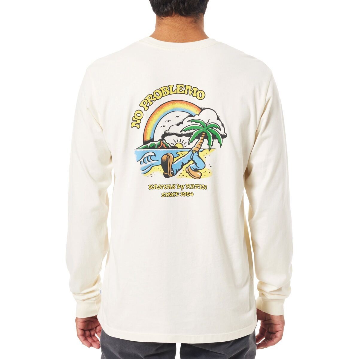 Футболка с длинным рукавом Katin Stroll - Мужская винтажная белая M 8690₽