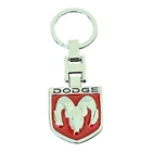 Keychain for Dodge Ram w/ Key Ring 2-Sided Logo Silver & Red Key Chain New