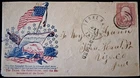 65 Civil War Patriotic - Shaking Hands, Constitution & Flag "ADVERTISED" - FRONT