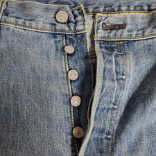 VTG Levis 501 Jeans Mens 36x34 Blue Light Wash Straight Leg Button Fly 90s