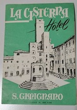 La Cisterna Hotel Vtg 1965 Travel Advertising Brochure San Gimignano Italy 