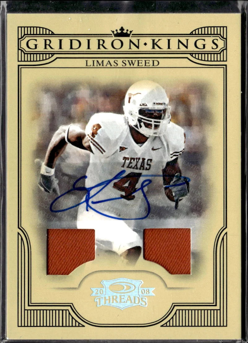 Limas Sweed 2008 Donruss Gridiron King Auto Autograph Patch 1/30 Texas Longhorns