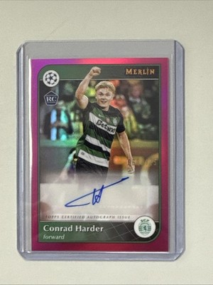 2024-25 Topps Chrome Merlin Conrad Harder Magenta Auto /125 | eBay