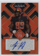 2022 Wild Card Mania Square Orange Rainbow Jelani Woods Rookie Auto RC 4f5. rookie card picture