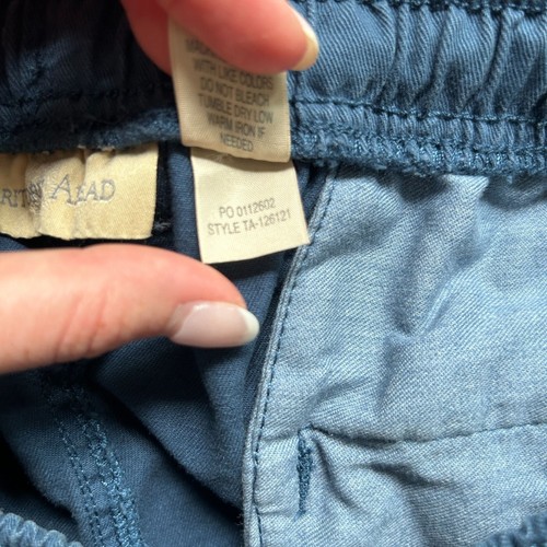 Men's Territory Ahead XL Blue Shorts Cotton Elastic Waist Zipper Pull On Casual - Picture 6 of 12