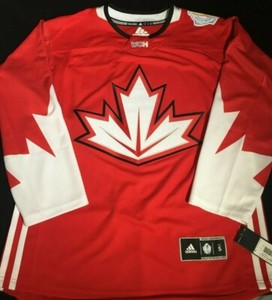 Men-039-s-Canada-World-Cup-of-Hockey-Premier-Jersey-Adidas-NHL-Red-Size-Small-2XL