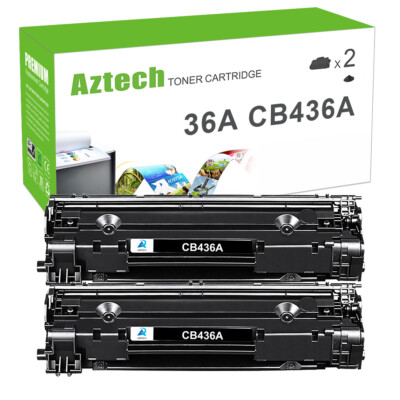 2PK CB436A Toner Cartridge For HP 36A LaserJet Pro P1505 P1505n M1522nf Printer