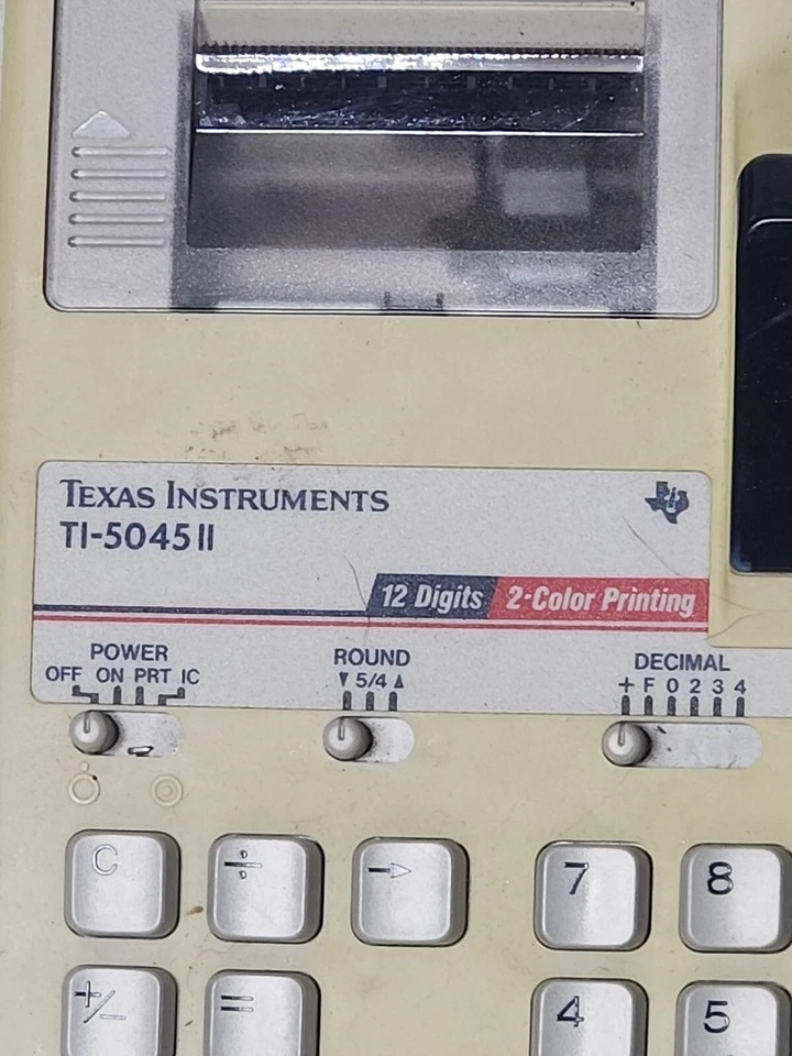 Texas Instruments Electric Power Desktop Display Calculator TI-5045 II WORKS! - Image 2 of 2