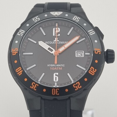 Jacques Lemans 1-2109D Hybromatic Mens Watch 42mm Date Automatic Quartz New