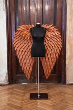 Brown Angel Wings Costume Cosplay Halloween Moveable Extra Large Size For Adults