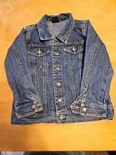 John Deere Youth Boys Girls Classic Denim Blue Jean Jacket Medium 5-6 EUC