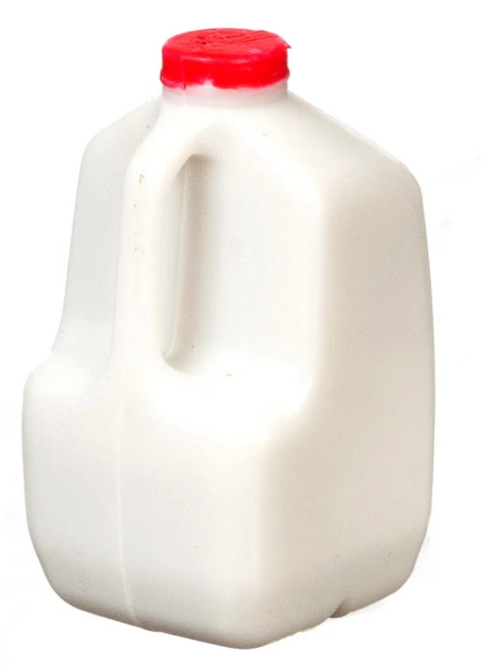 FARROW INDUSTRIES Dollhouse Miniature - Gallon Jug of Milk - Red Top - 1/12 Scale