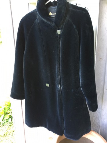 Vintage Claude Harvey Paris France Faux Fur Coat