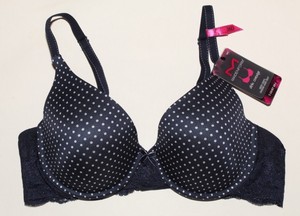 Maidenform-Comfort-Devotion-Embellished-Demi-UW-Bra-9441-NWT-Size-38D-Navy-White