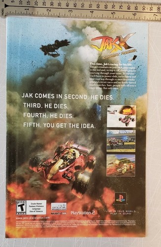Jak x: combat racing playstation video game RARE Ad - Picture 2 of 2