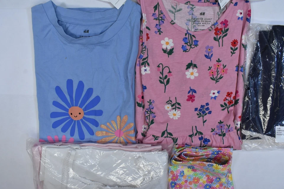 H&M Lote a Granel de 7 Niñas Talla Pequeña 6/7 Temporadas Mixtas Prendas para el torso Pantalones Vestidos Foto 2 de 4