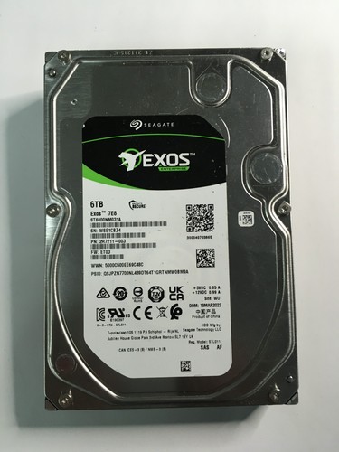 *LOT OF 6* SEAGATE EXOS 6TB 7.2K 12Gb/s 3.5" SAS AF ST6000NM031A *512 FORMAT - Picture 2 of 5