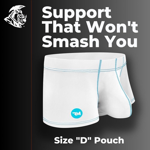 Real Men Bulge Enhancing XX-Large, C Pouch Confezione da 4 - Nero Bianco Grigio Ciano - Foto 3 di 6