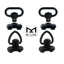 2Pcs M-LOK MLOK Quick Release Sling Mount Push Button QD Sling Swivel Adaptor
