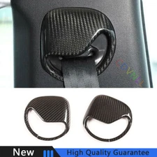 For Land Rover Defender 2020-24 Dry Carbon Fiber Car Seat Safety Belt Cover Trim