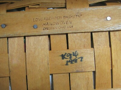 ロンガバーガー♪1997年製 1997 LONGABEGER SMALL SQUARE BASKET 6.5